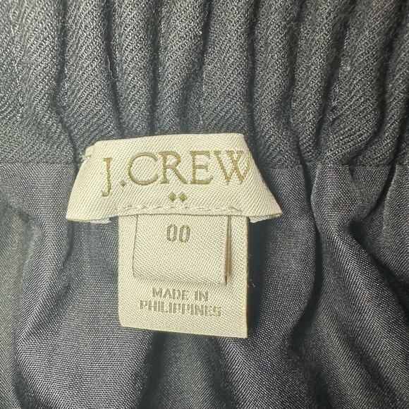 J Crew Size 00 Solid Black Paperbag Sidewalk Wool Blend Mini Skirt Pull On 95435 - Picture 7 of 14